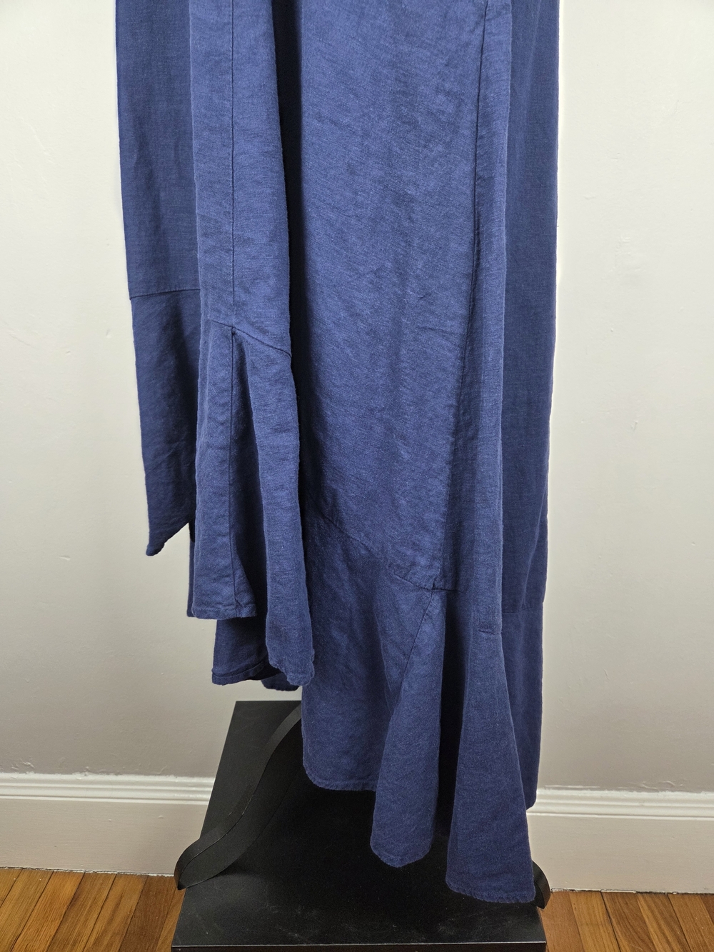 Universal Standard Sunset Linen Flounce Dress In Cenote (Size S/14-16) - Picture 11 of 12